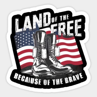 Patriotic Valor: Boots of the Brave Sticker